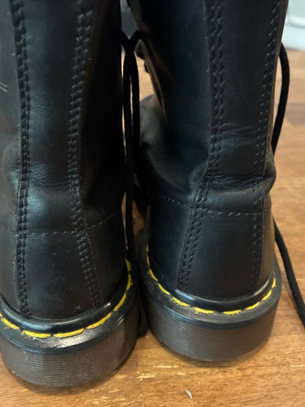 Vtg 1990s Dr. Martens 1460 Made in England Black Smooth Leather Boots UK 4 US 6 - Picture 13 of 16